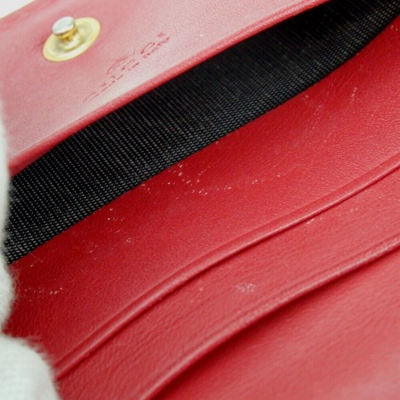 Rare Authentic GUCCI 476072・525040 Queen bee wallet leather/Rhinestone[Used] - Picture 10 of 11